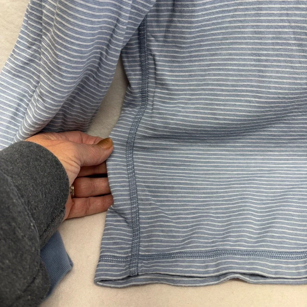 J Crew Mens Long Sleeve Striped Crewneck Pullover Shirt‎ Size L